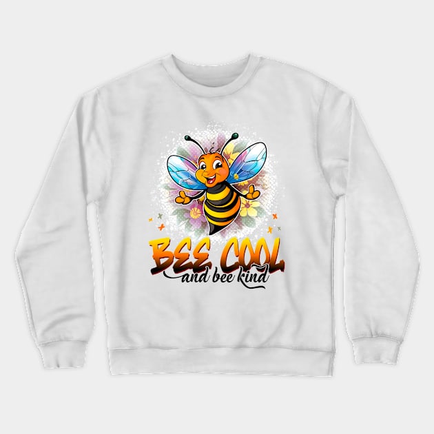 Bee Cool and Bee Kind Crewneck Sweatshirt by JJDezigns